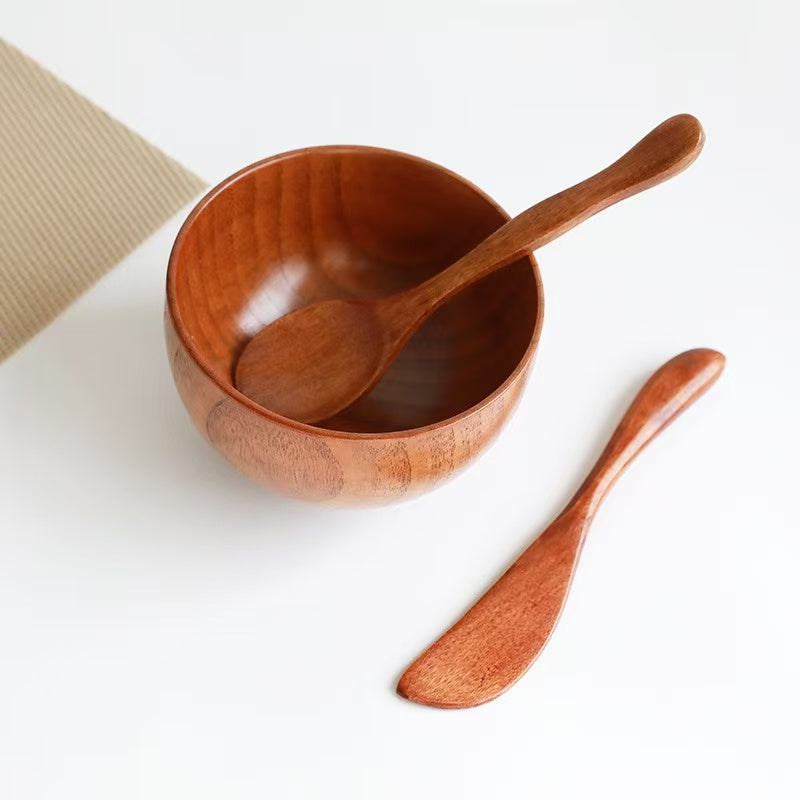 Small natural wooden bowl Hearth & Hand Magnolia Wooden Serving Bowl