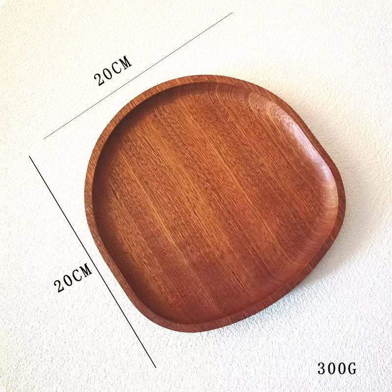Solid wood vegetable plate, nut plate, dinner plate, ebony wooden wooden tray, environmentally friendly fruit tray