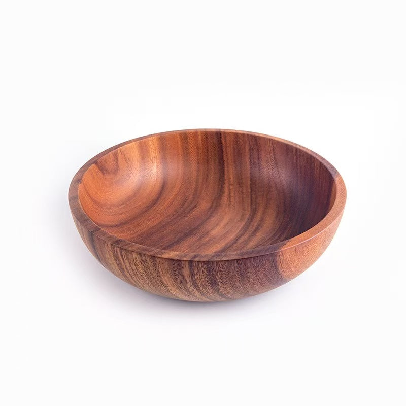 Acacia wooden bowl household Japanese tableware environmentally friendly yogurt bowl salad bowl