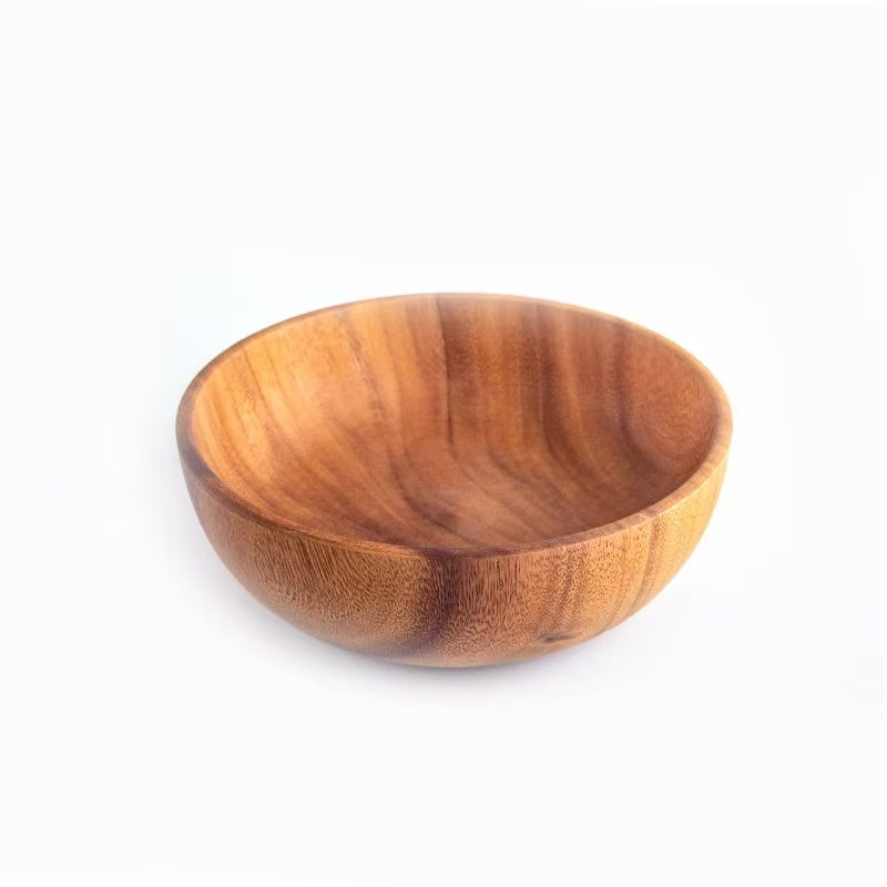 Acacia wooden bowl household Japanese tableware environmentally friendly yogurt bowl salad bowl