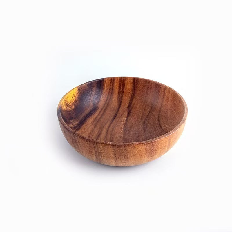 Acacia wooden bowl household Japanese tableware environmentally friendly yogurt bowl salad bowl
