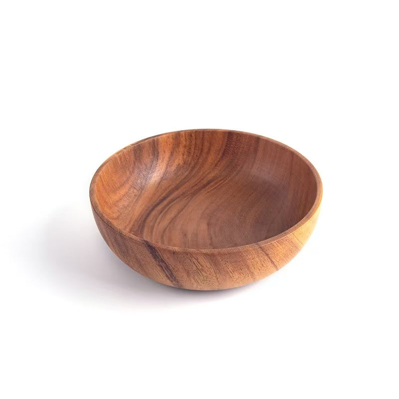 Acacia wooden bowl household Japanese tableware environmentally friendly yogurt bowl salad bowl