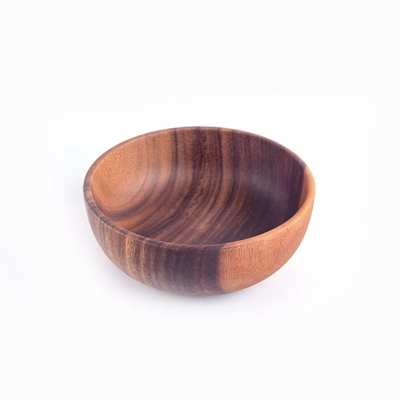 Acacia wooden bowl household Japanese tableware environmentally friendly yogurt bowl salad bowl