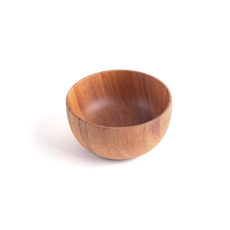 Acacia wooden bowl household Japanese tableware environmentally friendly yogurt bowl salad bowl