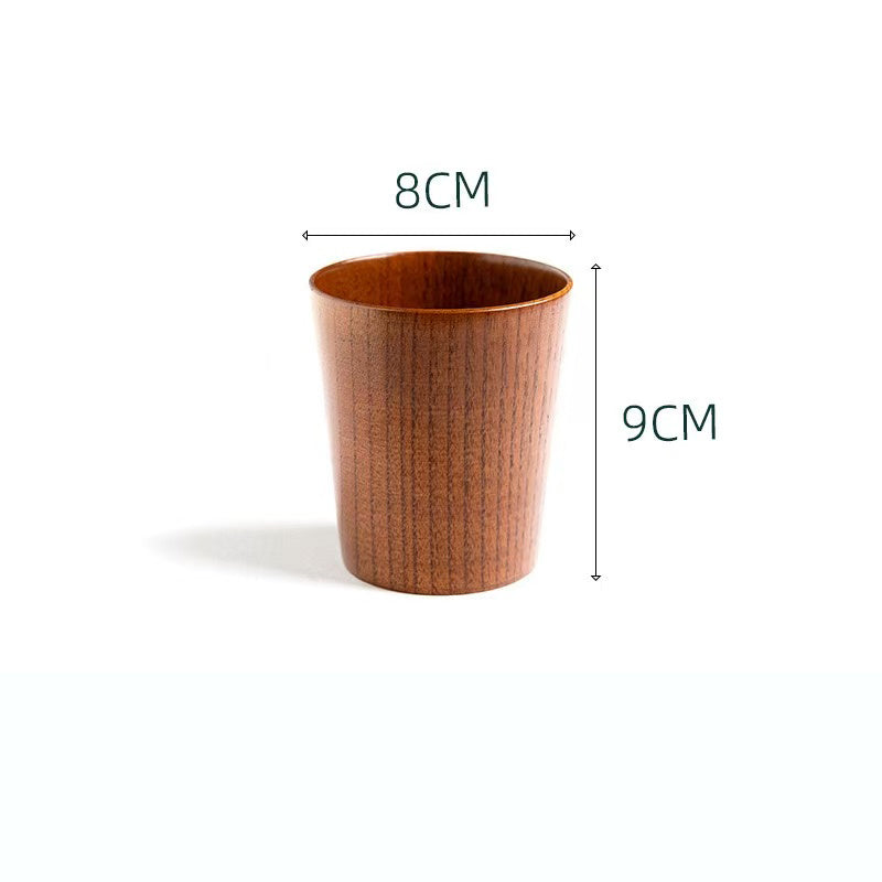 Environmentally friendly wooden beer mugs, creative coffee mugs, wooden mugs, Japanese-style cups with handles, wooden high temperature resistant
