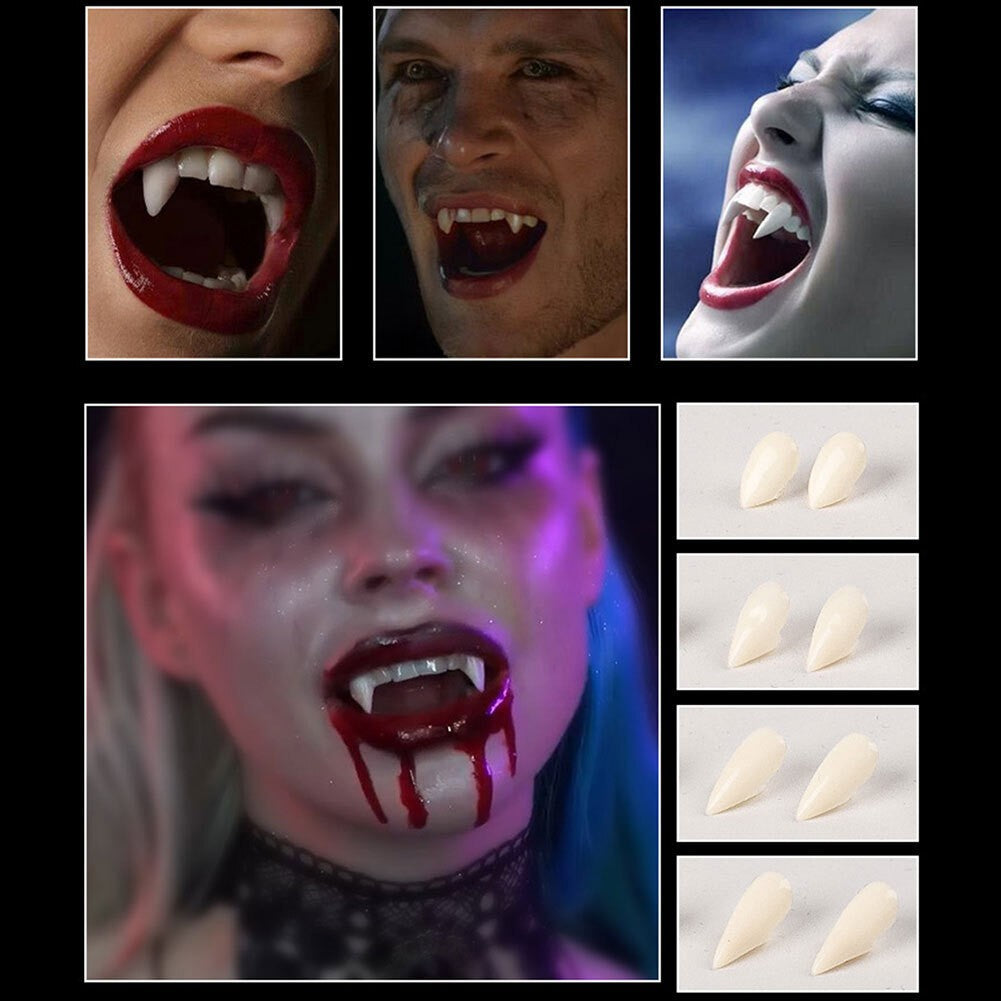 Halloween Zombie Masquerade Teeth with Teeth Glue for Party Costume DIY