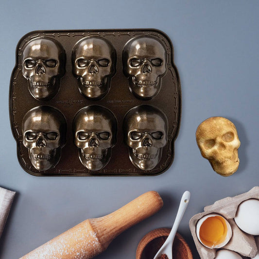 Halloween 3D Skull Mold Non-Stick Candy Maker Stainless Steel for Party Supplies