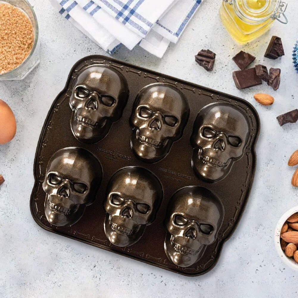 Halloween 3D Skull Mold Non-Stick Candy Maker Stainless Steel for Party Supplies