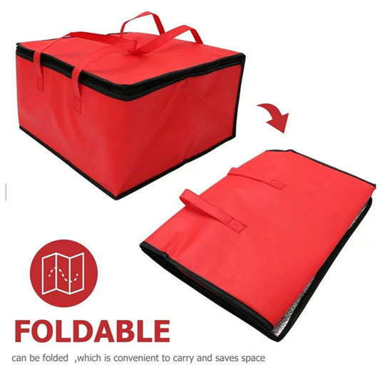 Pizza Delivery Bag for Takeaway Thermal Insulated 19.69"x19.69"x5.91inch