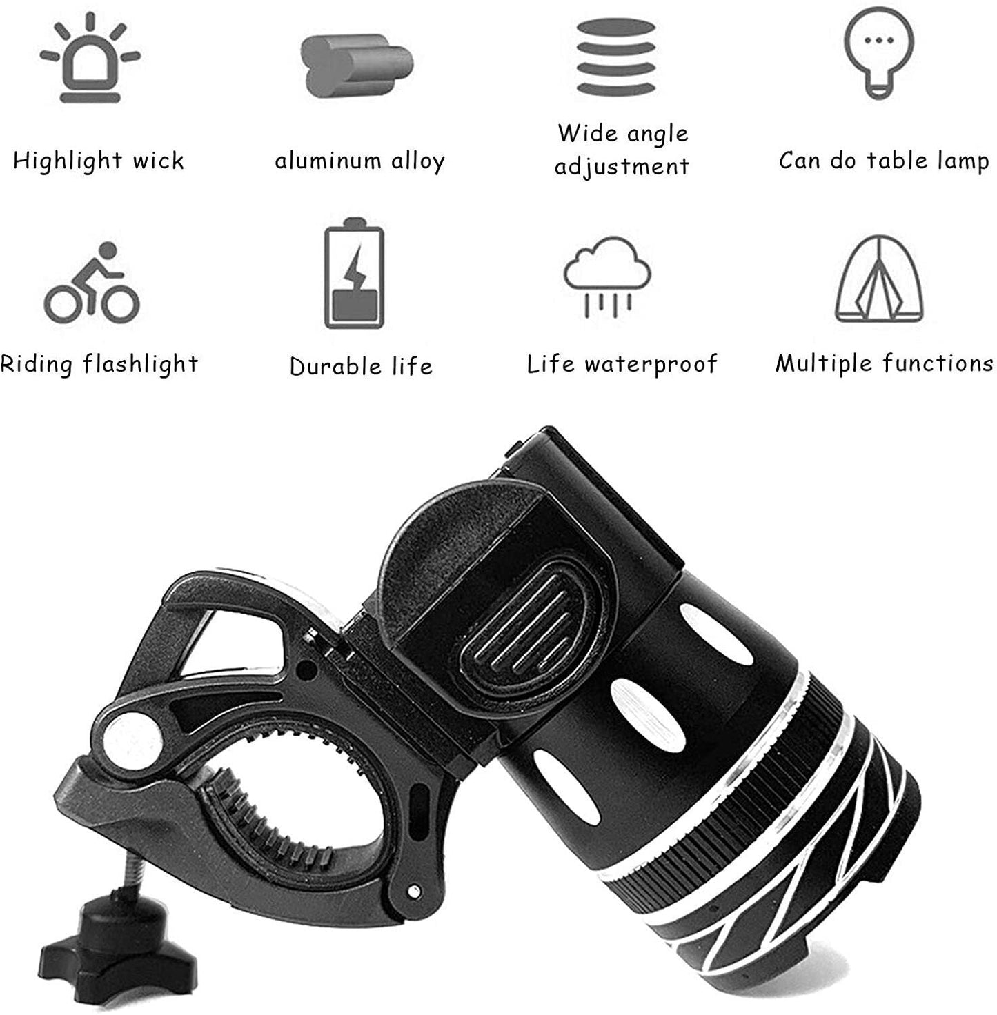 Bike Lights Set for Night Riding Bicycle Lamp Front and Back USB Rechargeable