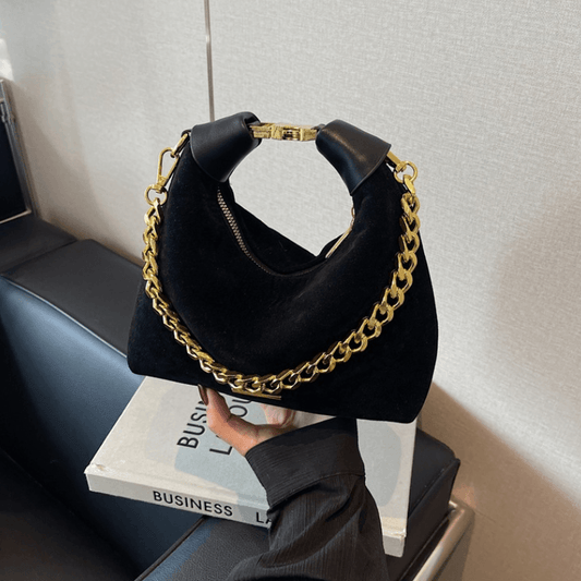 Women's  Suede Leather Handbag - Crossbody Messenger Shoulder Bag