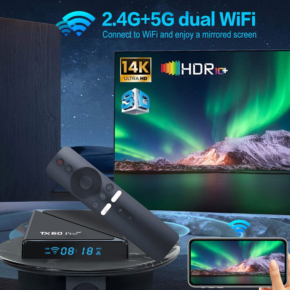 Android 10.0 Smart TV Box 14K Quad Core HD 1GB+8GB WIFI Media Stream Player A