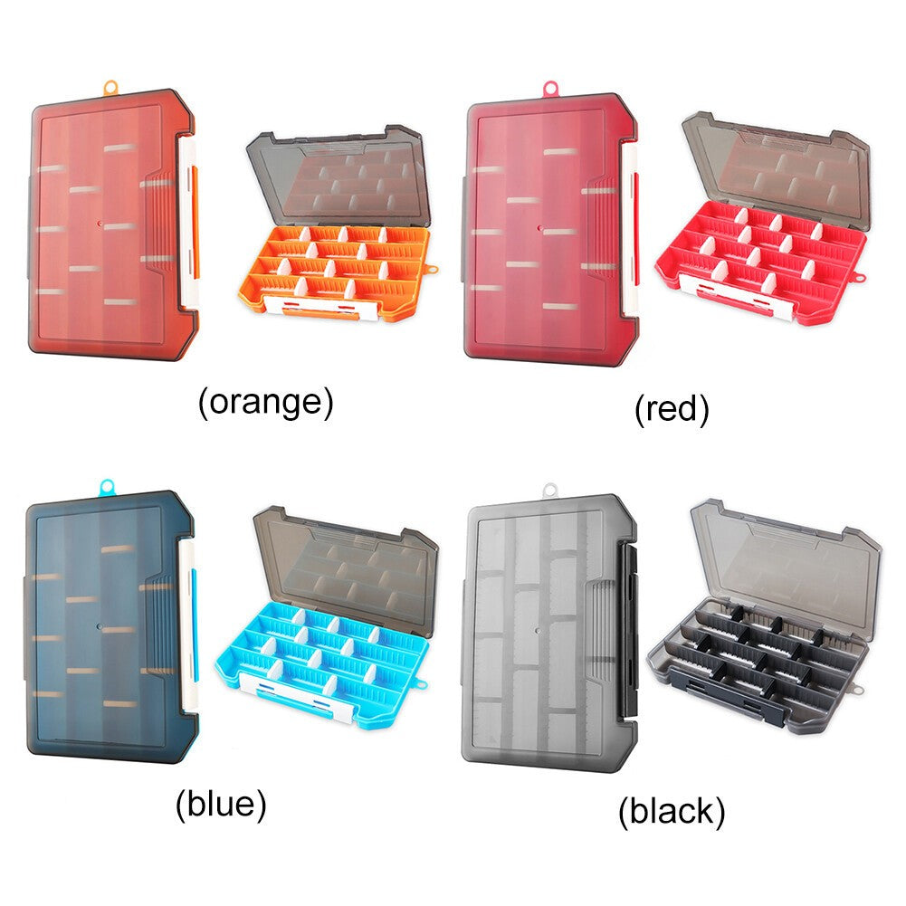 Fish Hook Lure Fake Bait Box with Removable Dividers Fishing Supplies Case