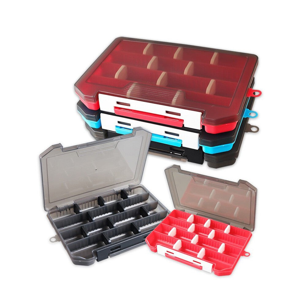 Fish Hook Lure Fake Bait Box with Removable Dividers Fishing Supplies Case