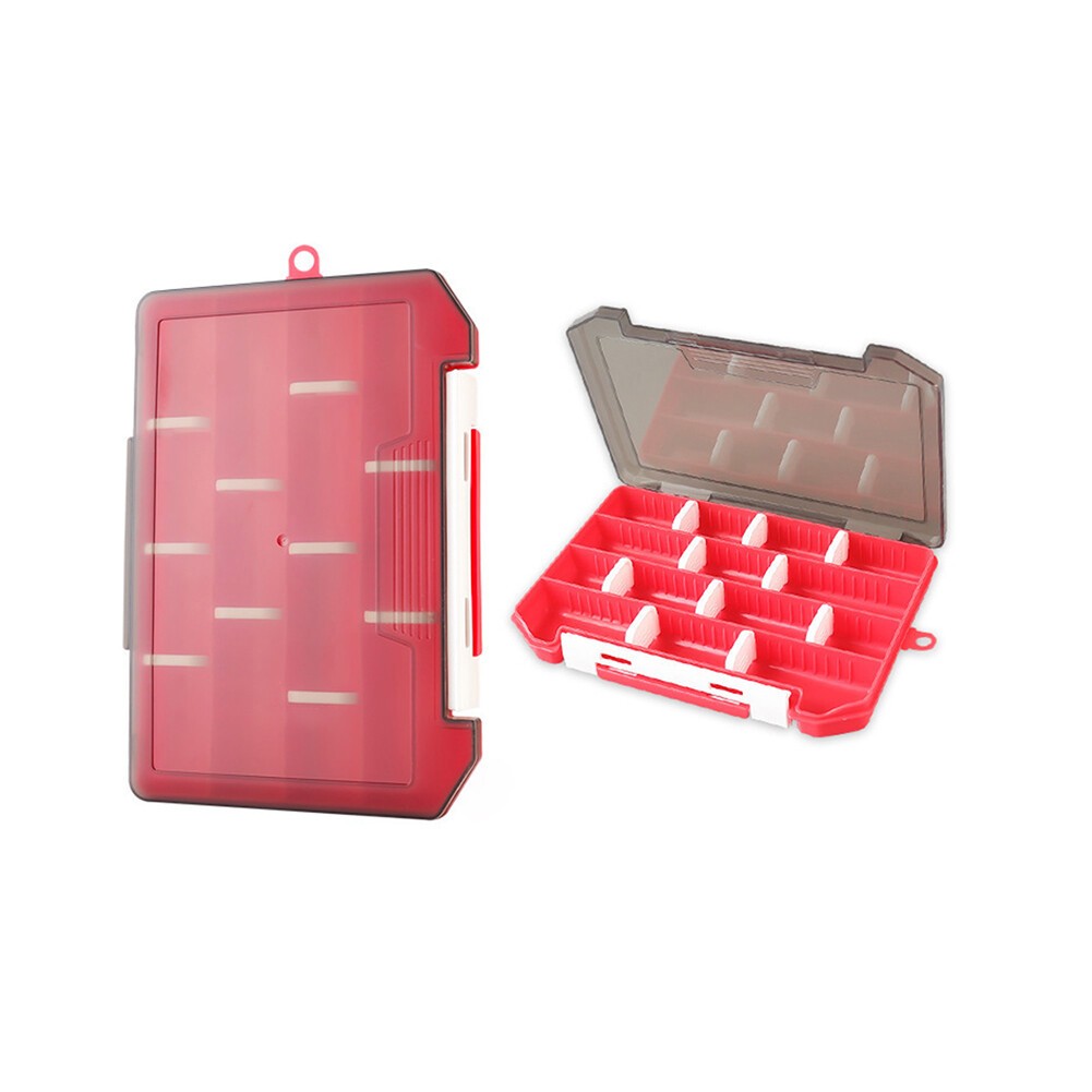 Fish Hook Lure Fake Bait Box with Removable Dividers Fishing Supplies Case