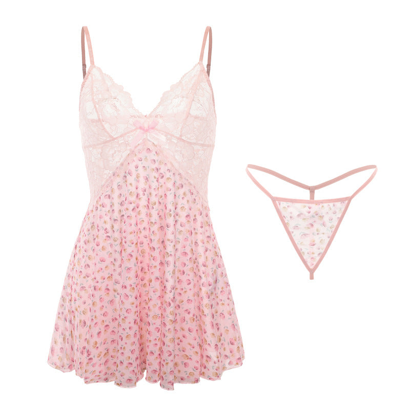 Women's Sexy Lingerie Lace Babydoll Dress G-string Underwear Nightwear