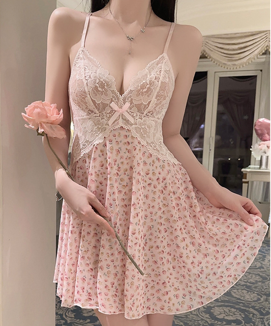 Women's Sexy Lingerie Lace Babydoll Dress G-string Underwear Nightwear