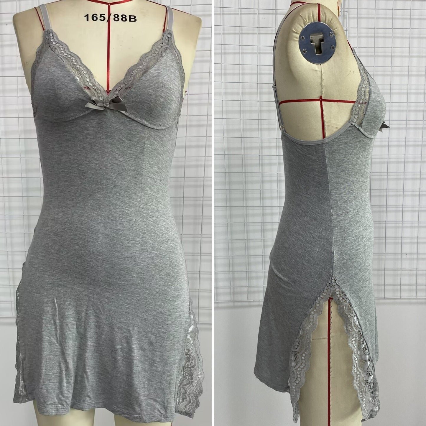 Women Underwear Babydoll Nightwear Pajamas Sexy Lingerie Lace Cotton Silk Dress