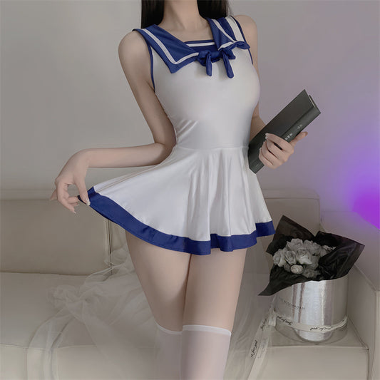 School Girl Student Uniform Women Maid Sexy Lingerie Fancy Nightdress Babydoll