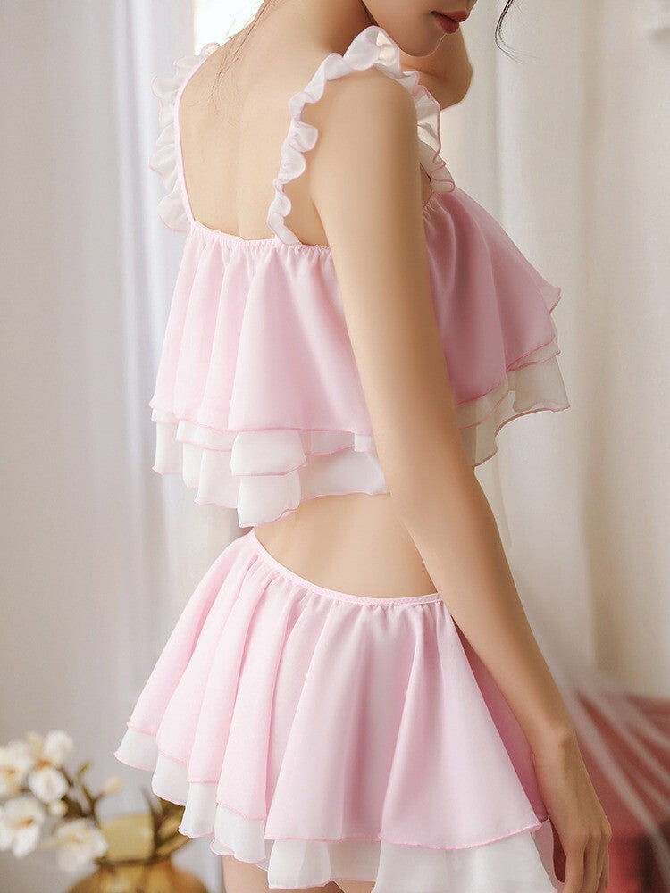 Sexy Lingerie Cat Uniform Kitty Maid Cosplay Nightwear Role Play Costumes Dress