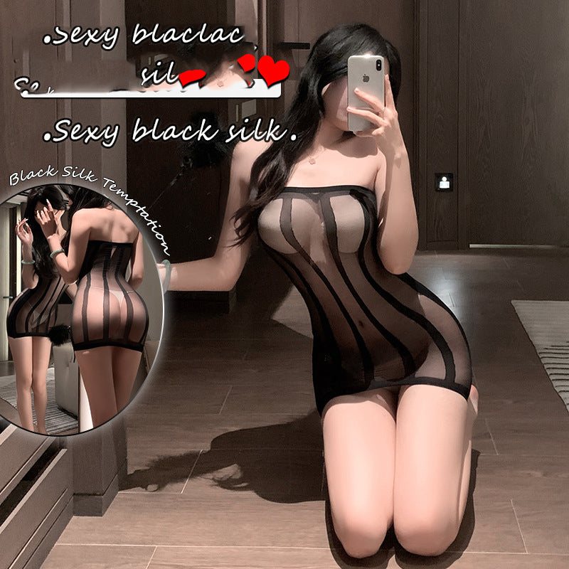 Sexy Catsuit Bodysuits Bodystockings Women Lingerie Teddies Jumpsuit Mesh Tights Sexy fishnet skirt girl temptation pajamas