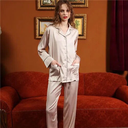 100% Silk Pajamas Women's Silk Pajamas Mulberry Silk Pajamas Pants Household Set