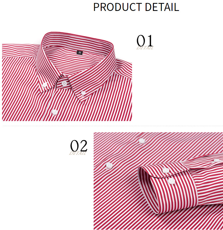 Pretty Slim Fit Buttons Up Shirt Long Sleeve Retro Stripe Men’s Size S-XXXL