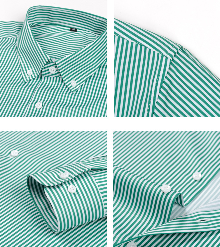 Pretty Slim Fit Buttons Up Shirt Long Sleeve Retro Stripe Men’s Size S-XXXL
