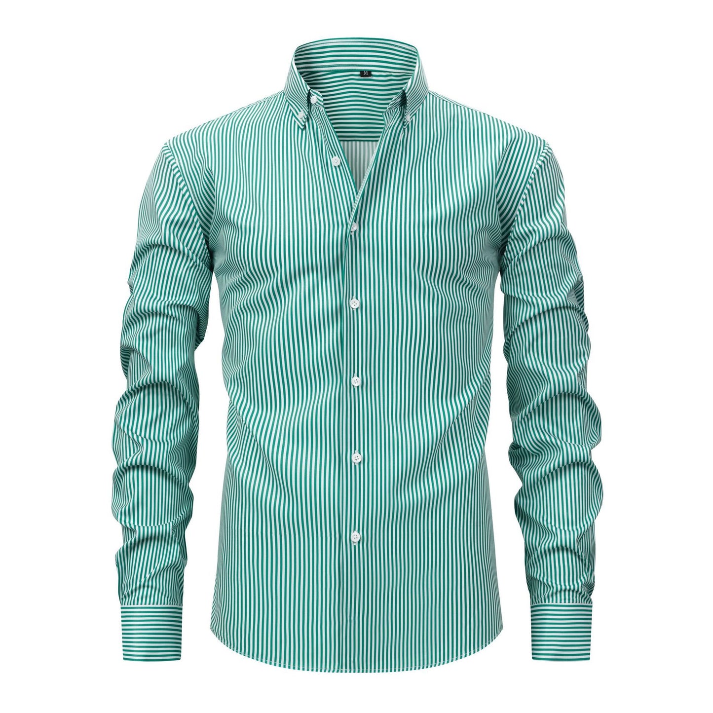 Pretty Slim Fit Buttons Up Shirt Long Sleeve Retro Stripe Men’s Size S-XXXL