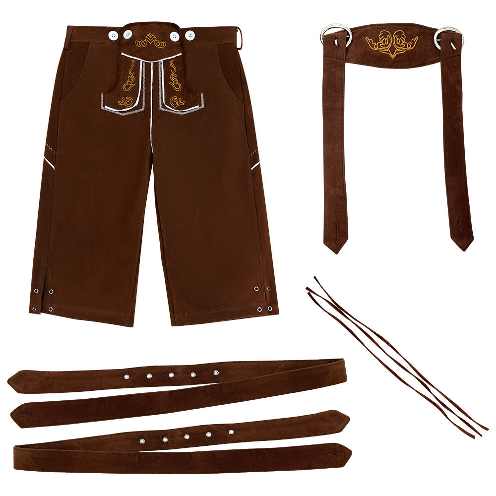 Oktoberfest Bavarian Shirts German Lederhosen Adult Costume for Men