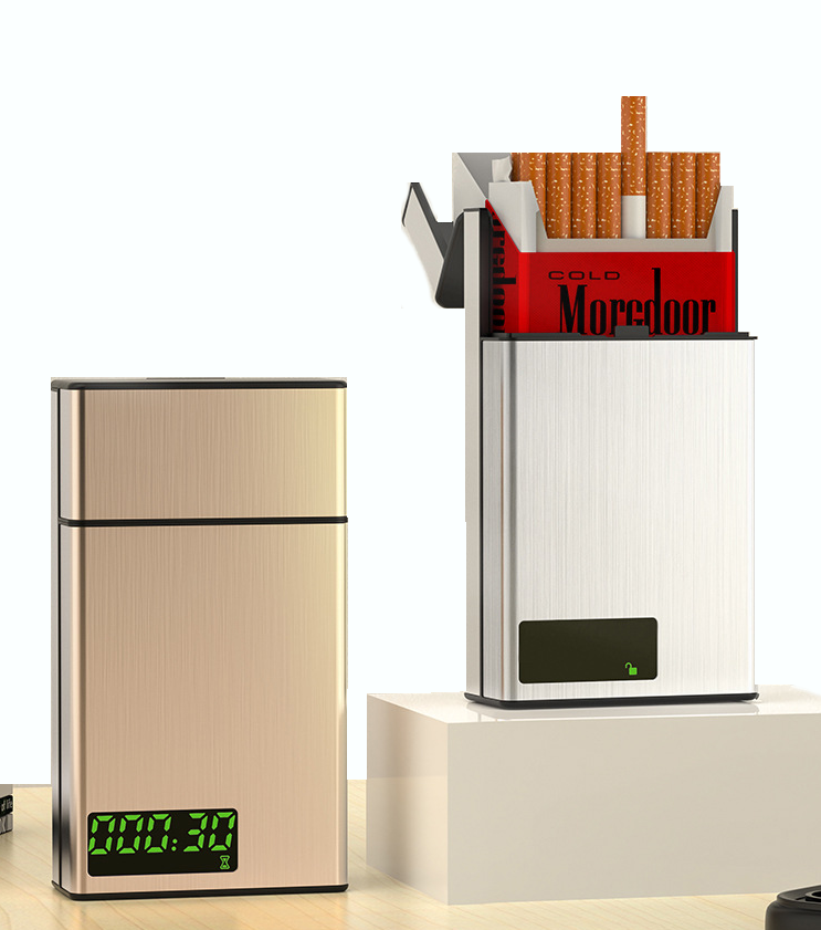 Timed Cigarettes Dispenser/Full 20-pack Cigarette Case with Timer | Lock Box