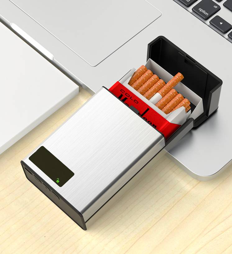 Timed Cigarettes Dispenser/Full 20-pack Cigarette Case with Timer | Lock Box