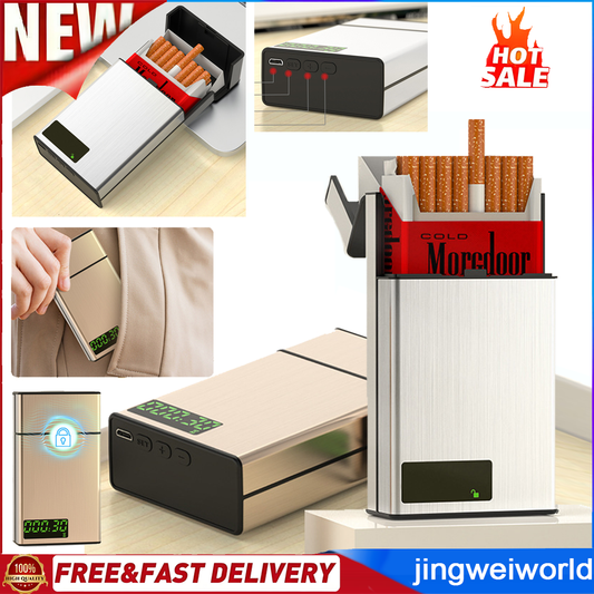 Timed Cigarettes Dispenser/Full 20-pack Cigarette Case with Timer | Lock Box