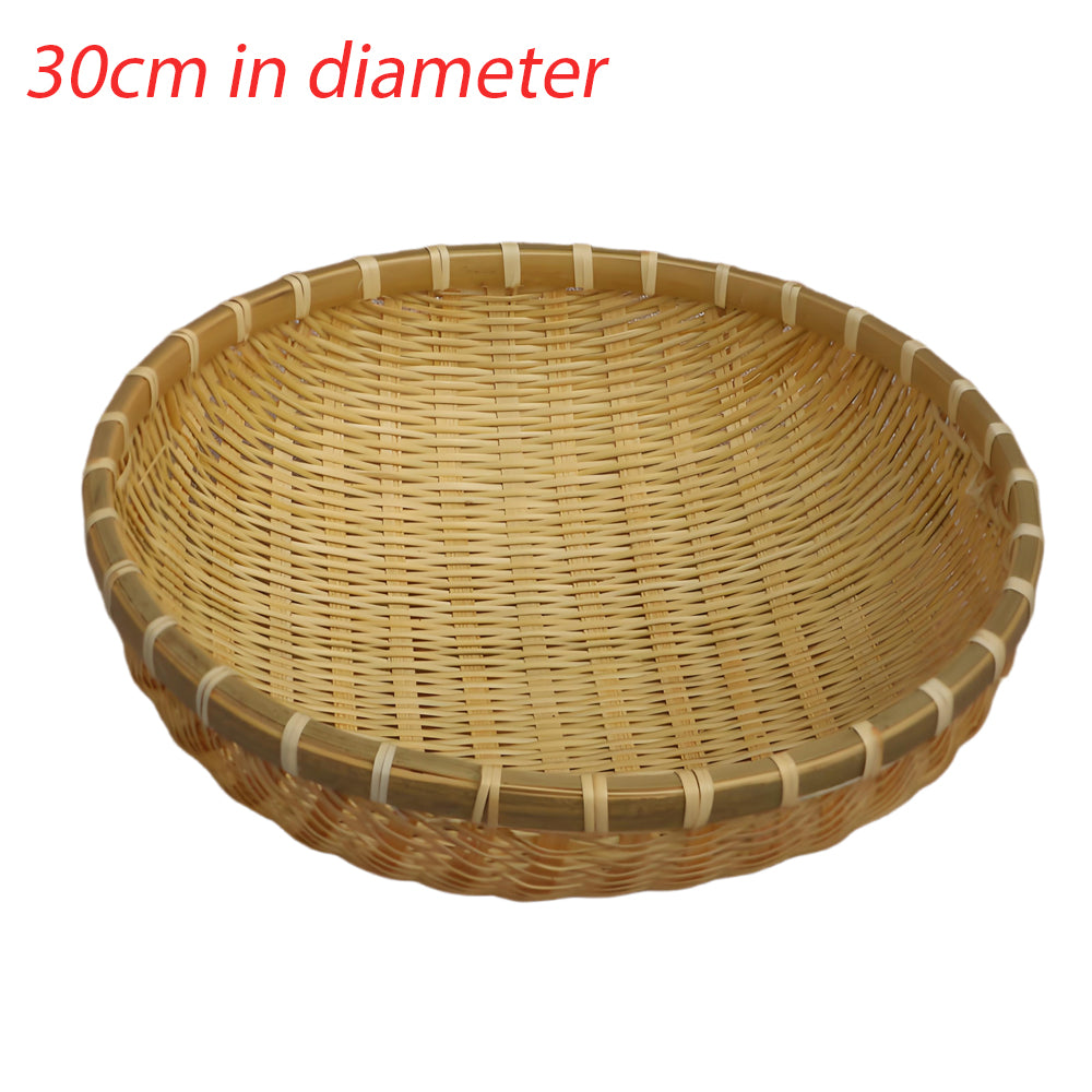 Round Natural Bamboo Cat Bed Anti-scratch Breathable Dog Pet Bed Basket Sofa
