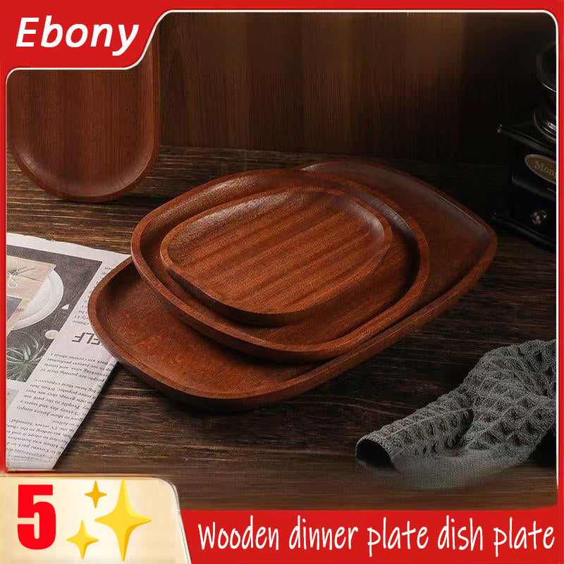 Solid wood vegetable plate, nut plate, dinner plate, ebony wooden wooden tray, environmentally friendly fruit tray
