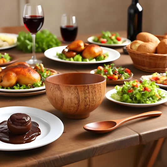 Small natural wooden bowl Hearth & Hand Magnolia Wooden Serving Bowl