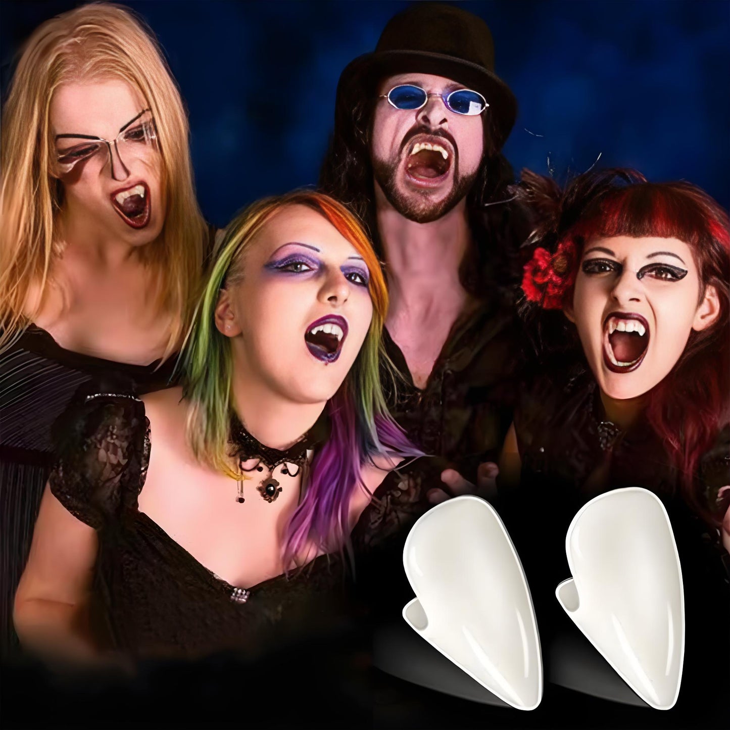 Halloween Zombie Masquerade Teeth with Teeth Glue for Party Costume DIY