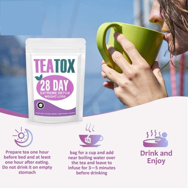 5 pack Teatox 28 Days Detox Extreme Weight Loss Diet Slimming Fat Burn Tea