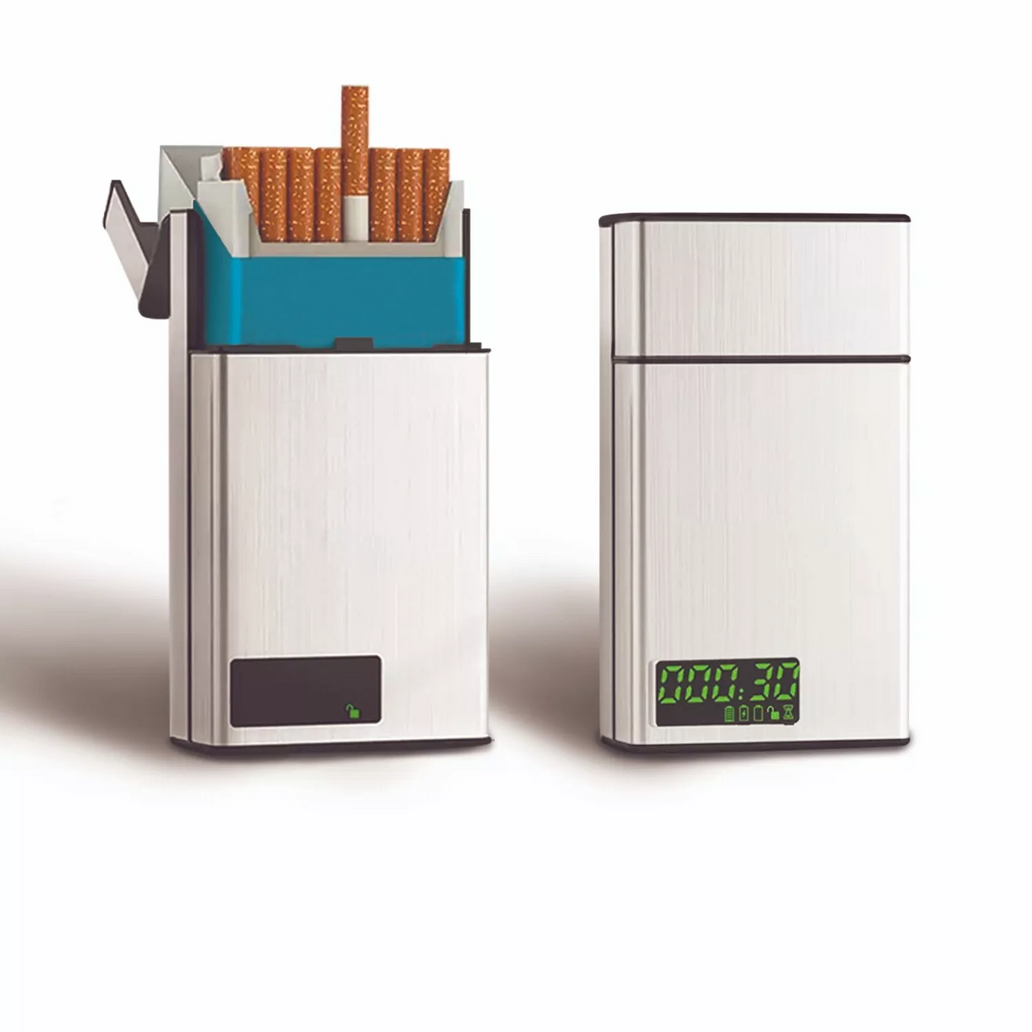 Timed Cigarettes Dispenser/Full 20-pack Cigarette Case with Timer | Lock Box