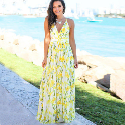 Women Ladies Boho Floral Maxi Dress Cocktail Party Evening Summer Beach Sundress