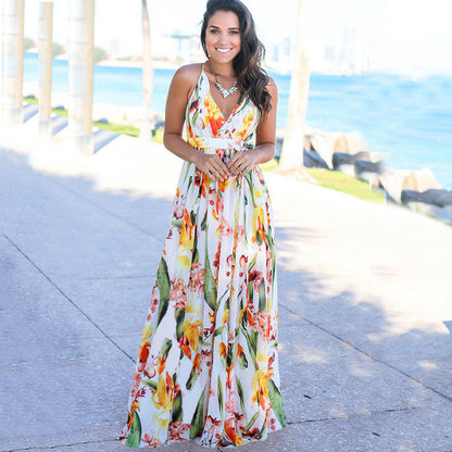 Women Ladies Boho Floral Maxi Dress Cocktail Party Evening Summer Beach Sundress