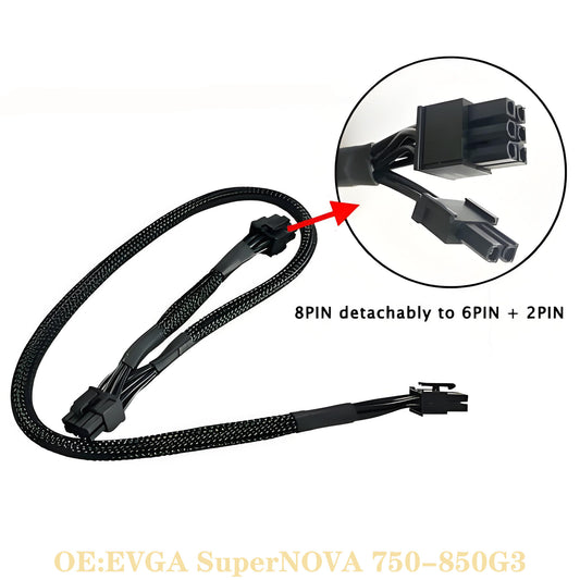 EVGA Supernova 750 850 G3 B3 G5 P2 8 PIN TO DUAL 8 pin PCIE VGA Power Cable