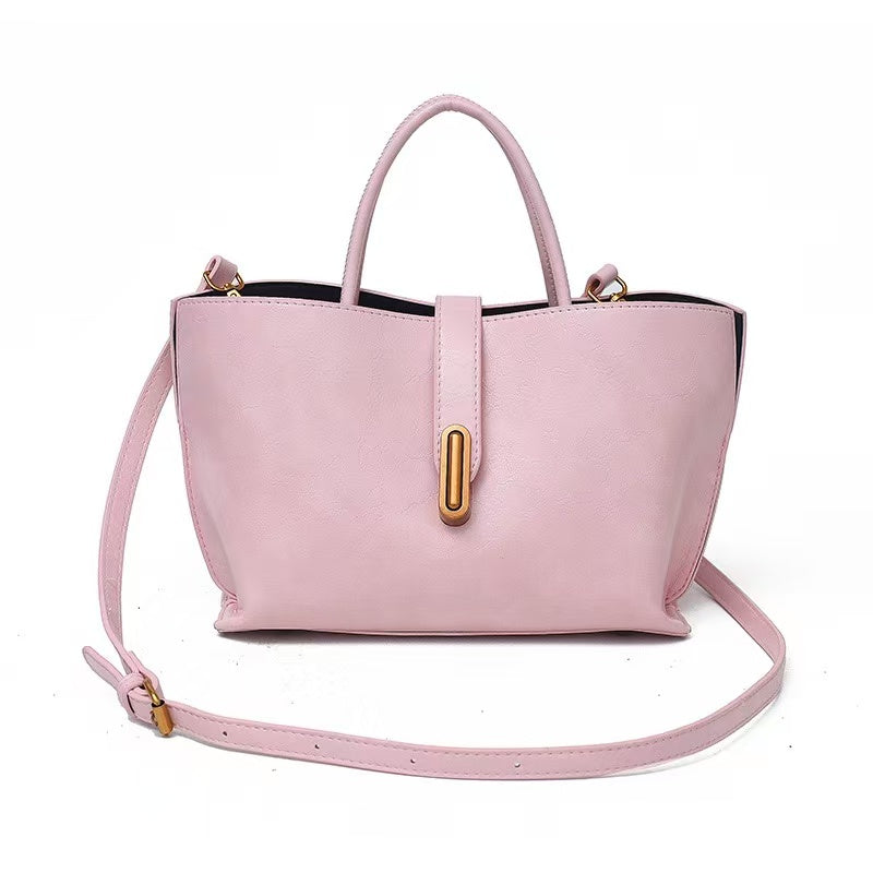 Large Capacity Leather Bag, Handbag, Shoulder Bag, Messenger Bag, Tote Bag