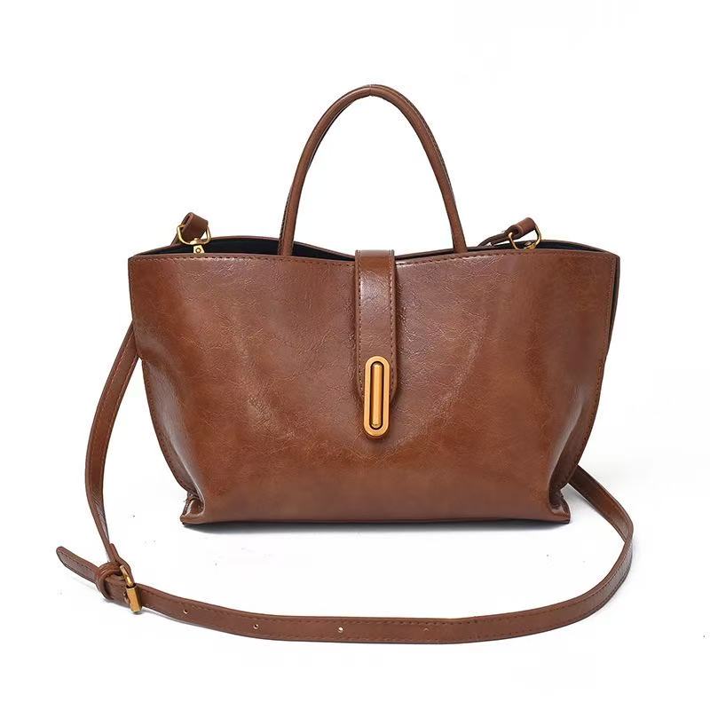 Large Capacity Leather Bag, Handbag, Shoulder Bag, Messenger Bag, Tote Bag