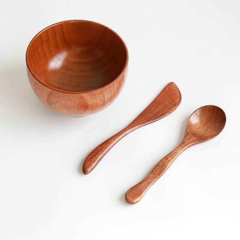 Small natural wooden bowl Hearth & Hand Magnolia Wooden Serving Bowl