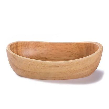 Traditional Chinese wooden plates, nut plates, boat shaped rubber fruit plates, candy plates, eco-friendly tableware