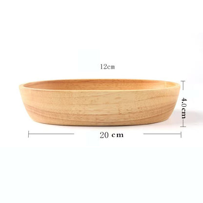 Traditional Chinese wooden plates, nut plates, boat shaped rubber fruit plates, candy plates, eco-friendly tableware