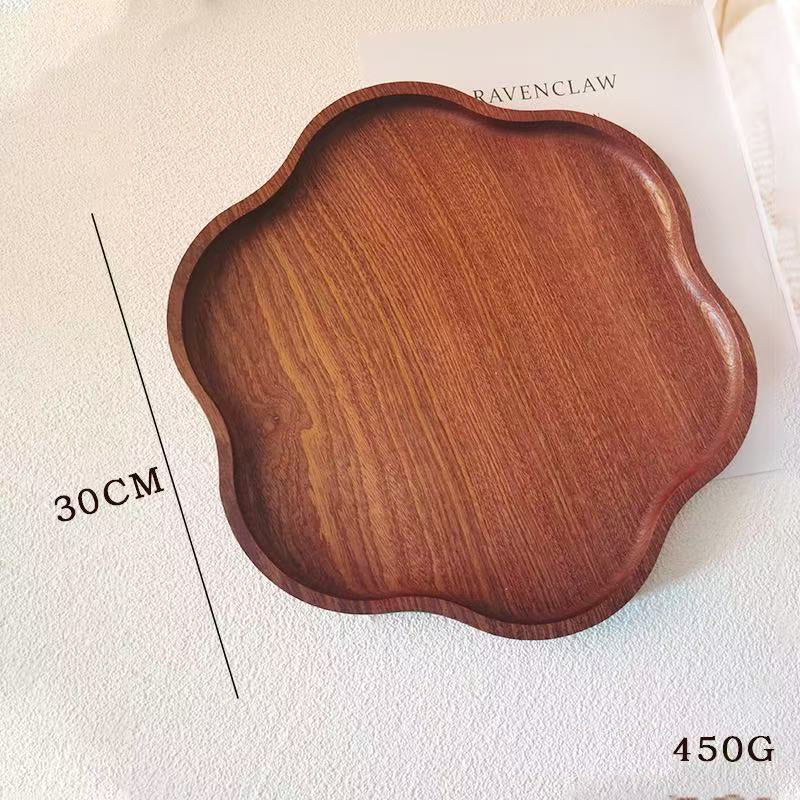 Solid wood vegetable plate, nut plate, dinner plate, ebony wooden wooden tray, environmentally friendly fruit tray
