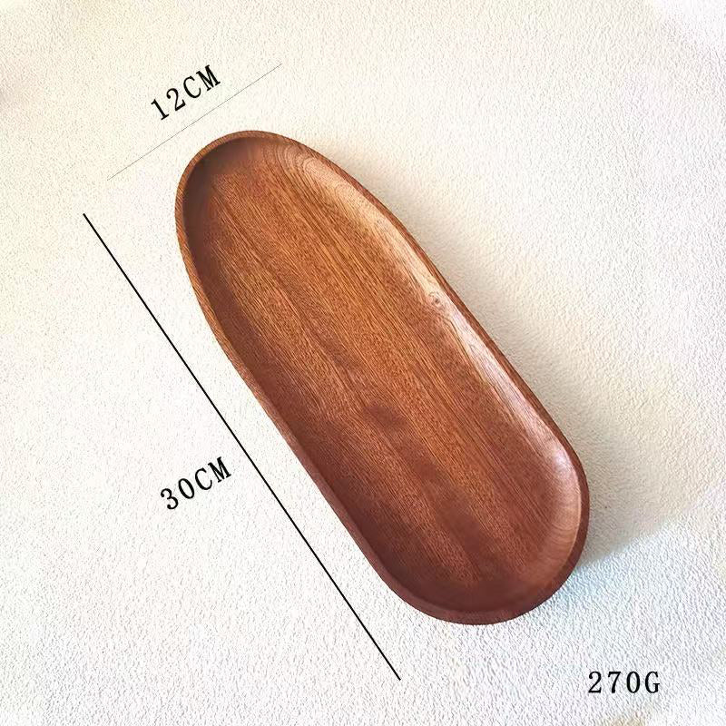 Solid wood vegetable plate, nut plate, dinner plate, ebony wooden wooden tray, environmentally friendly fruit tray