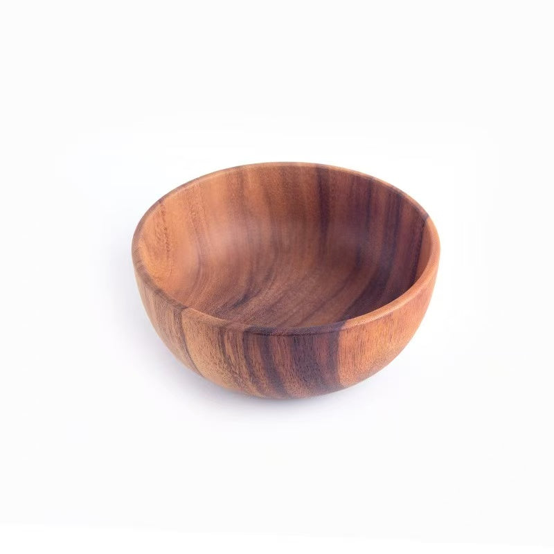 Acacia wooden bowl household Japanese tableware environmentally friendly yogurt bowl salad bowl